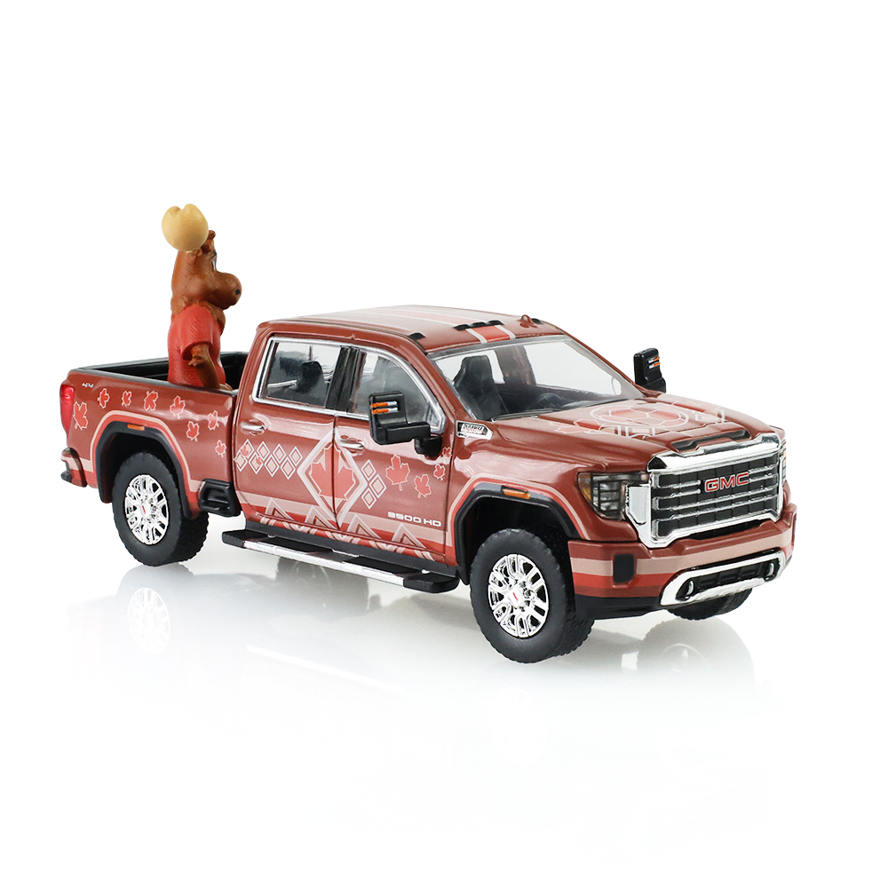 2022 GMC Sierra 3500 HD - International Soccer Celebration '26 - Canada Tribute with Moose Figurine (Hobby Exclusive)
