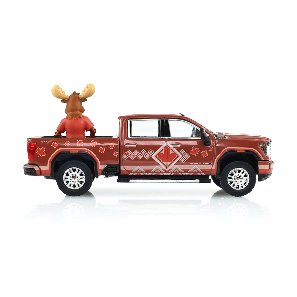 2022 GMC Sierra 3500 HD - International Soccer Celebration '26 - Canada Tribute with Moose Figurine (Hobby Exclusive)