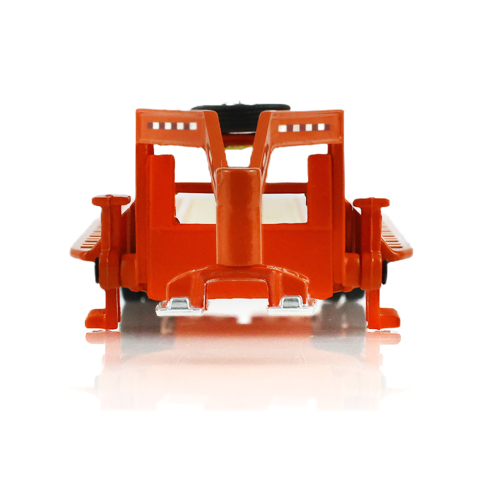Gooseneck Trailer - Orange with Red and White Conspicuity Stripes