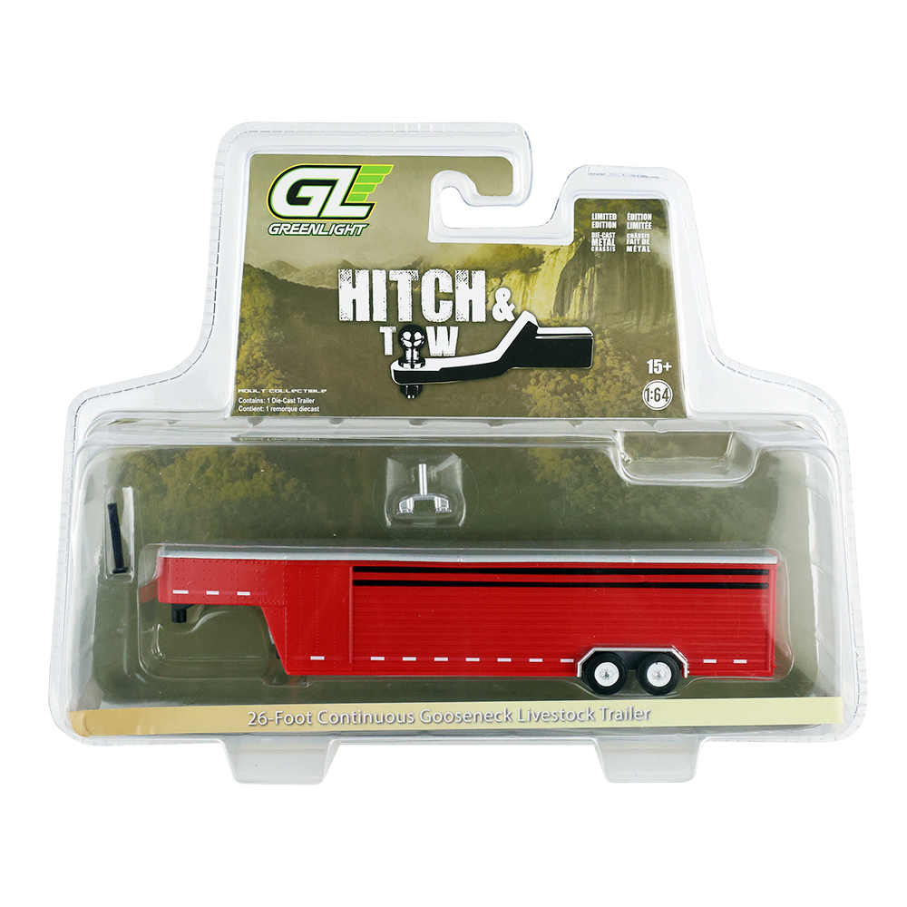 26-Foot Continuous Gooseneck Livestock Trailer - Red