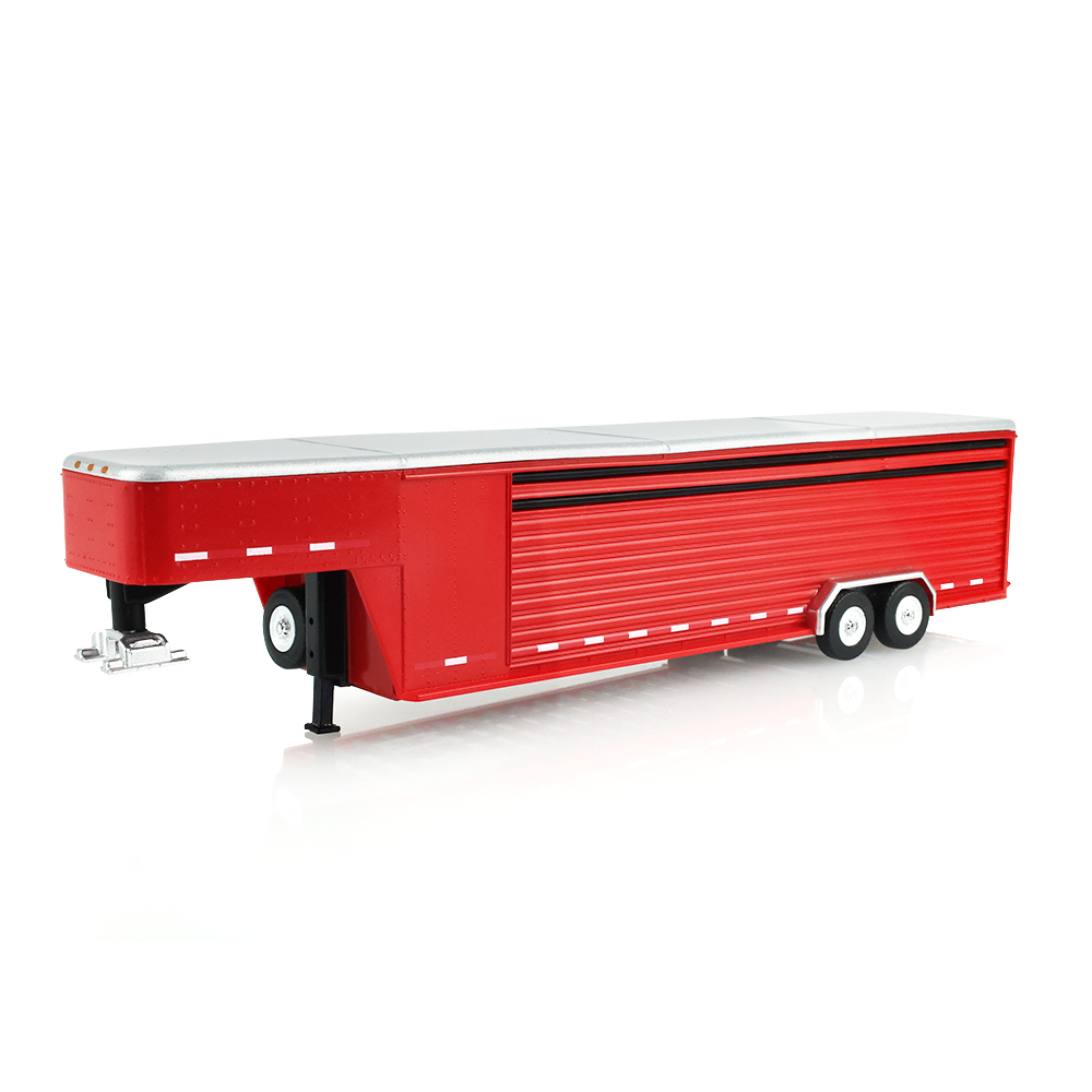 26-Foot Continuous Gooseneck Livestock Trailer - Red