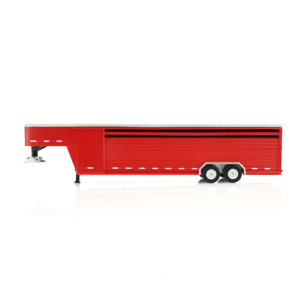 26-Foot Continuous Gooseneck Livestock Trailer - Red
