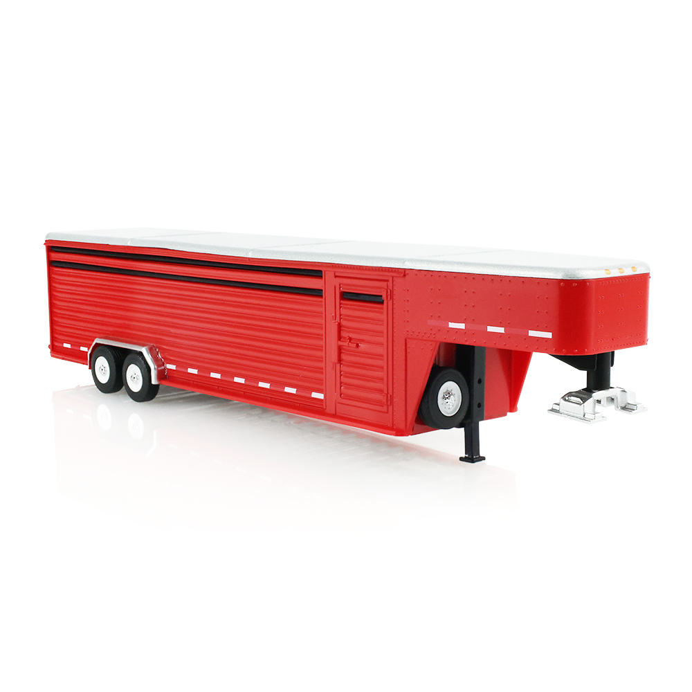 26-Foot Continuous Gooseneck Livestock Trailer - Red