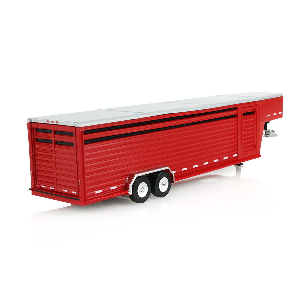 26-Foot Continuous Gooseneck Livestock Trailer - Red