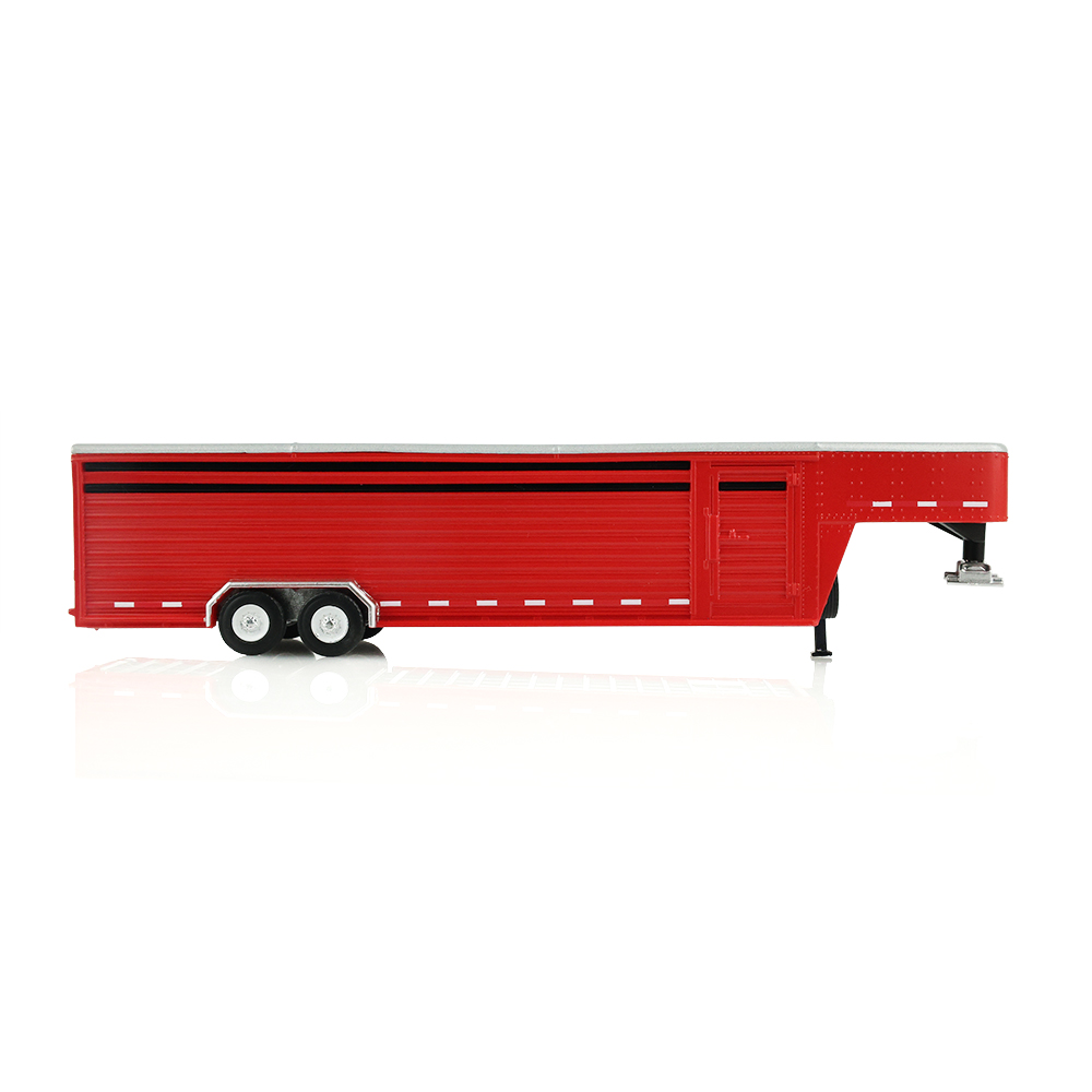 26-Foot Continuous Gooseneck Livestock Trailer - Red