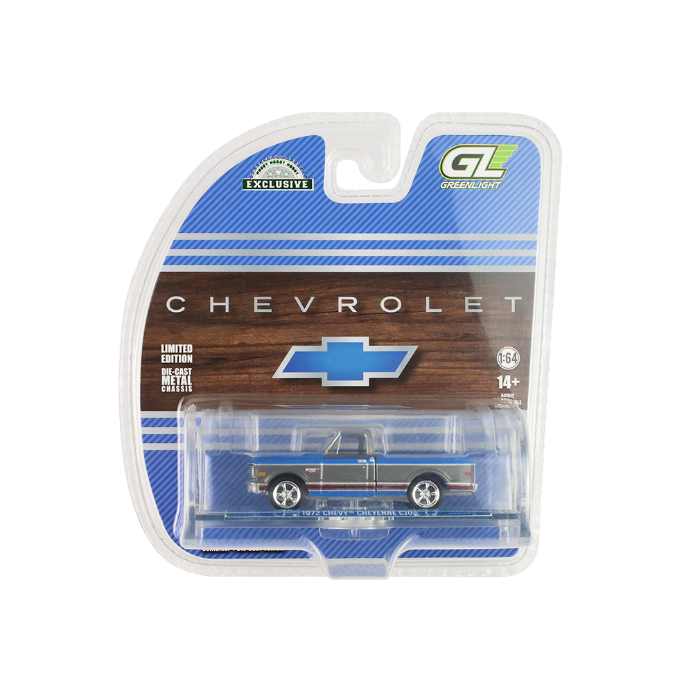 1972 Chevy Cheyenne C10 Short Bed – Electric Blue and Gunmetal Gray (Hobby Exclusive)
